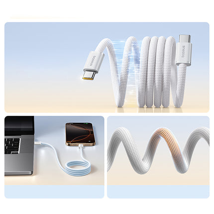 BASEUS Braided magnetic cable USB-C 100W 1m - white – image 4