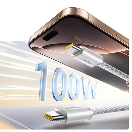 BASEUS Braided magnetic cable USB-C 100W 1m - white – image 6