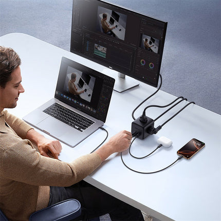 BASEUS Power strip USB-A cube USB-C EU socket 67W 1.5m – image 6