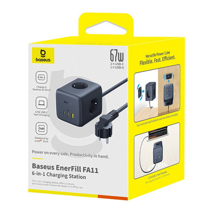 BASEUS Power strip USB-A cube USB-C EU socket 67W 1.5m – image 8