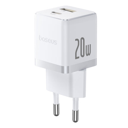 BASEUS Palm 20W USB-C USB-A wall charger - white