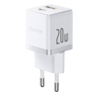 BASEUS Palm 20W USB-C USB-A wall charger - white