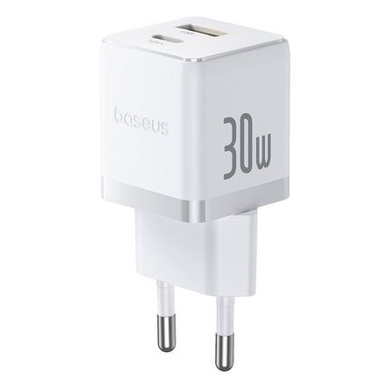 BASEUS Palm 30W USB-C USB-A wall charger - white