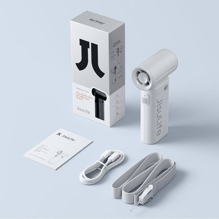 Jisulife Mini blower fan portable fan USB-C 5000mAh - gray – image 5