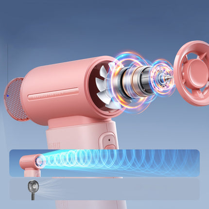 Jisulife Mini blower fan portable fan USB-C 5000mAh - pink – image 3