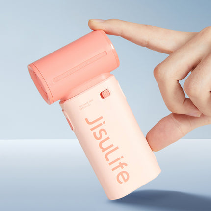 Jisulife Mini blower fan portable fan USB-C 5000mAh - pink – image 6