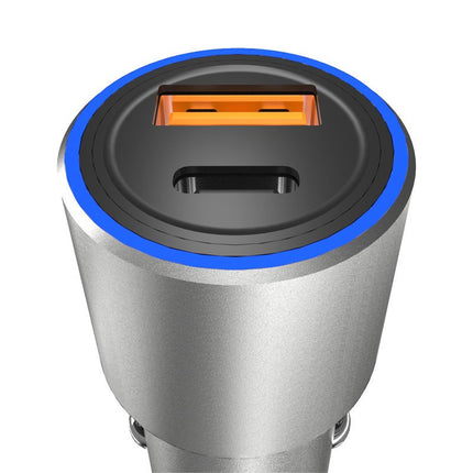 DUDAO USB-A USB-C PD QC 22.5 W car charger - gray – image 2