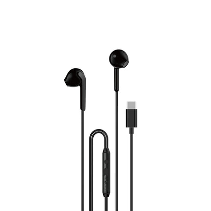 DUDAO USB-C 1.2m wired in-ear headphones - black