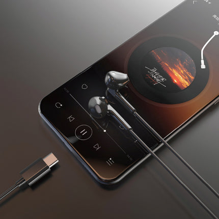 DUDAO USB-C 1.2m wired in-ear headphones - black – image 2