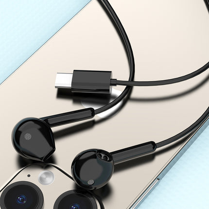 DUDAO USB-C 1.2m wired in-ear headphones - black – image 3