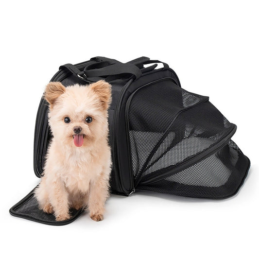 ROCKBROS Foldable bicycle bag for transporting a dog or a cat - black