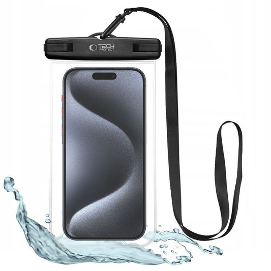 Tech-Protect Universal waterproof case for smartphone up to 6.9" - black