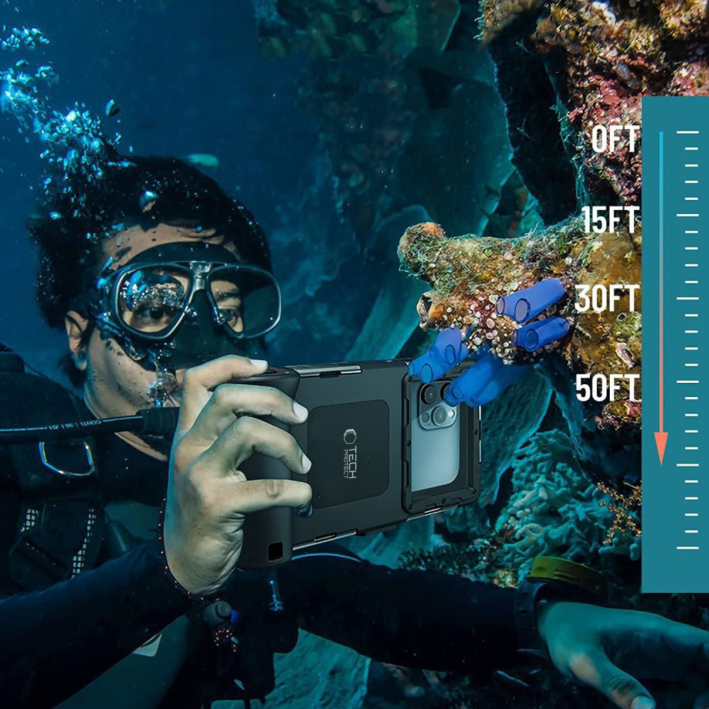 Tech-Protect Diving waterproof case for smartphones 4.7-6.7'' IPX8 up to 15 m - black – image 8