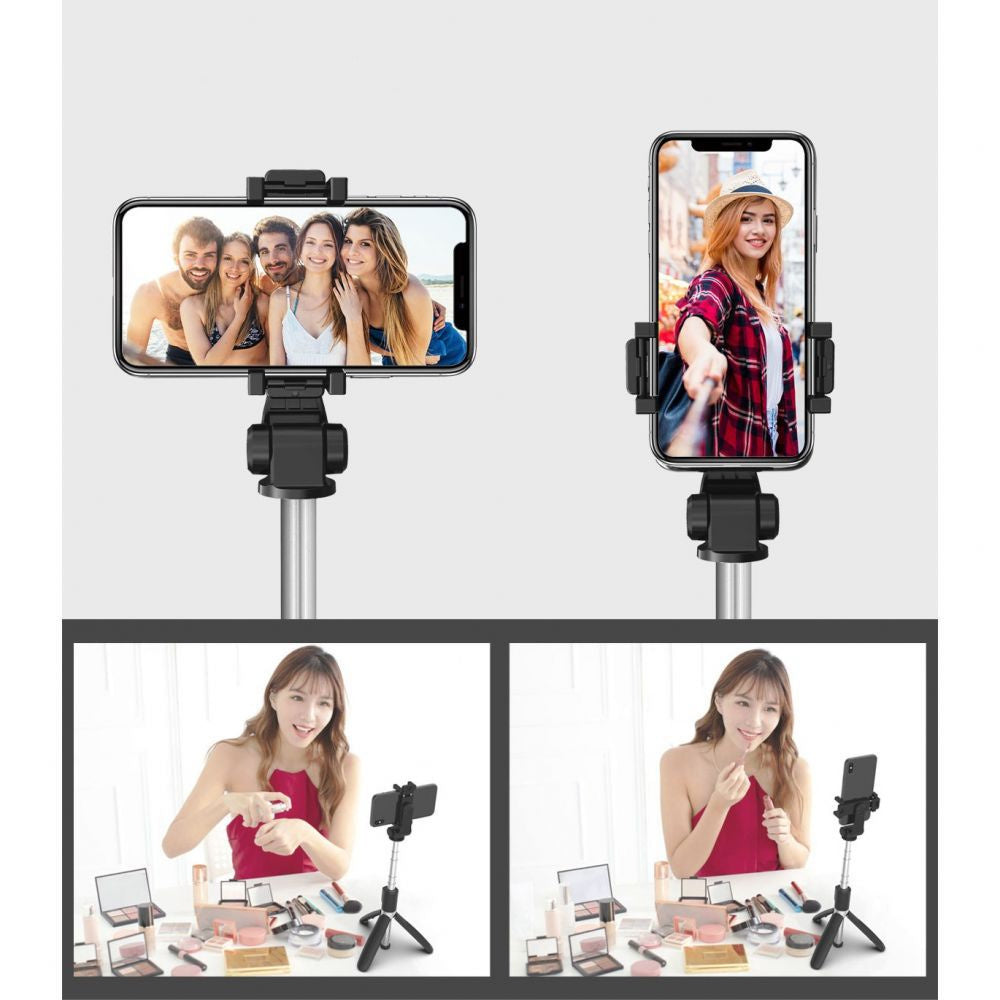 Tech-Protect Selfie stick stick tripod for photos Bluetooth tripod up to 72cm - black – image 7