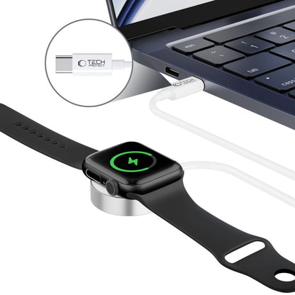 Tech-Protect Magnetic inductive charger for Apple Watch USB-C 1.2m - white – image 4