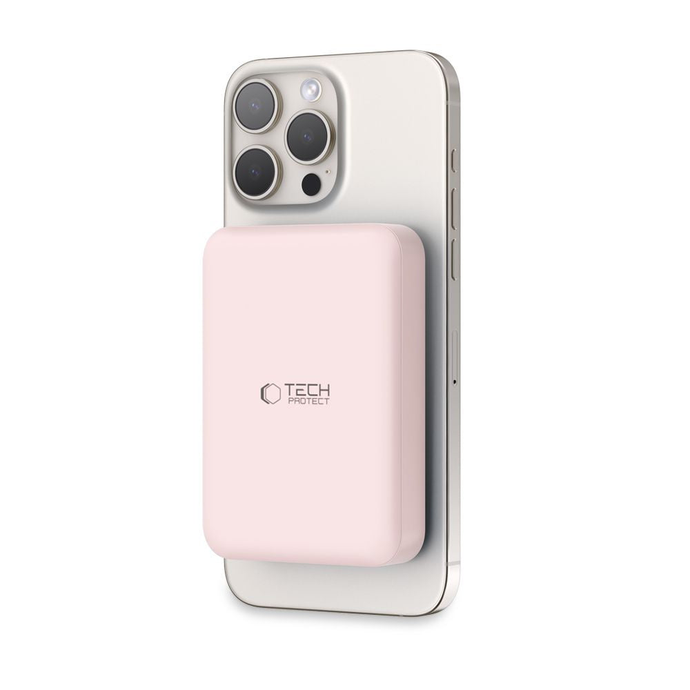 Tech-Protect PB11 10000mAh 15W MagSafe magnetic powerbank with USB-C cable - pink – image 2