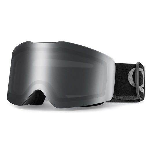 Qunature UV400 anti-fog frameless ski goggles - black