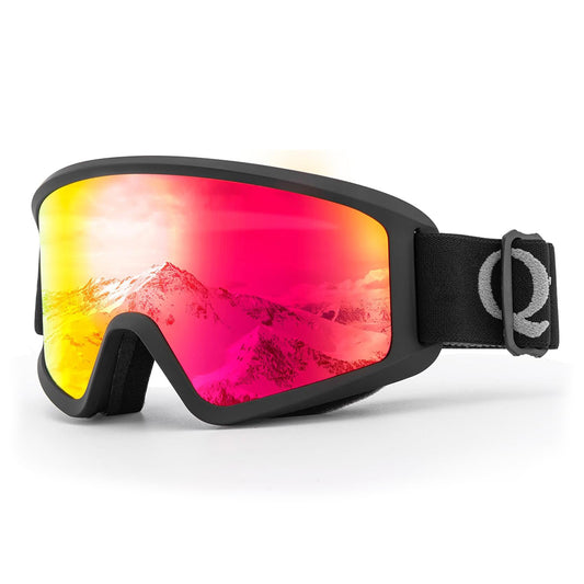 Qunature UV400 anti-fog ski goggles for adults - black