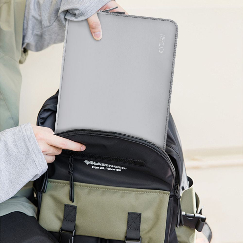 Tech-Protect Neoslim cover bag for laptop tablet 13-14'' + case for accessories - gray – image 7