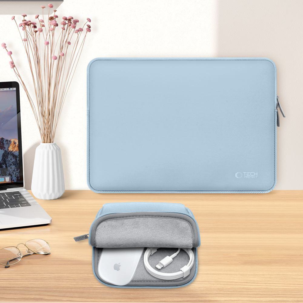 Tech-Protect Neoslim cover bag for laptop tablet 13-14'' + case for accessories - blue – image 6