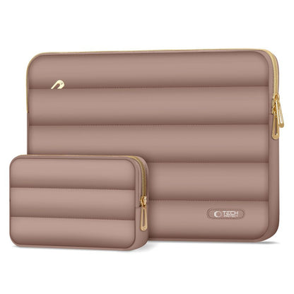Tech-Protect Puffy bag for a 13-14" laptop + accessory case - brown – image 2