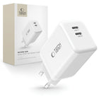 Tech-Protect NC45W-GAN 2x USB-C 45W wall charger - white