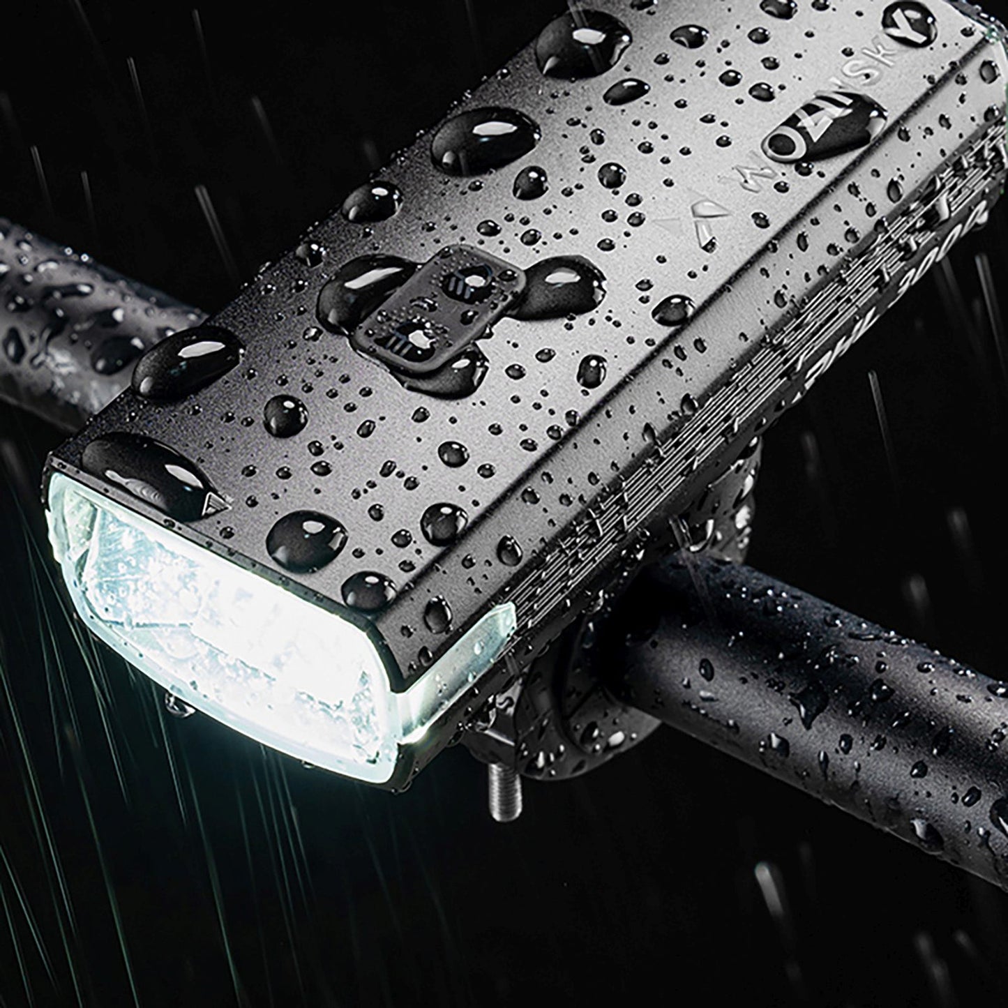 WOZINSKY Front bicycle light with USB-C cable 3000 lm - black – image 11