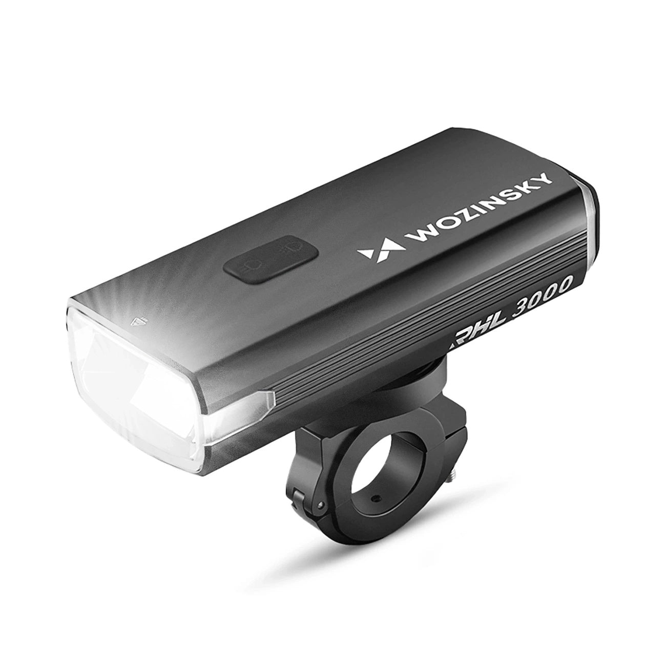 WOZINSKY Front bicycle light with USB-C cable 3000 lm - black – image 2