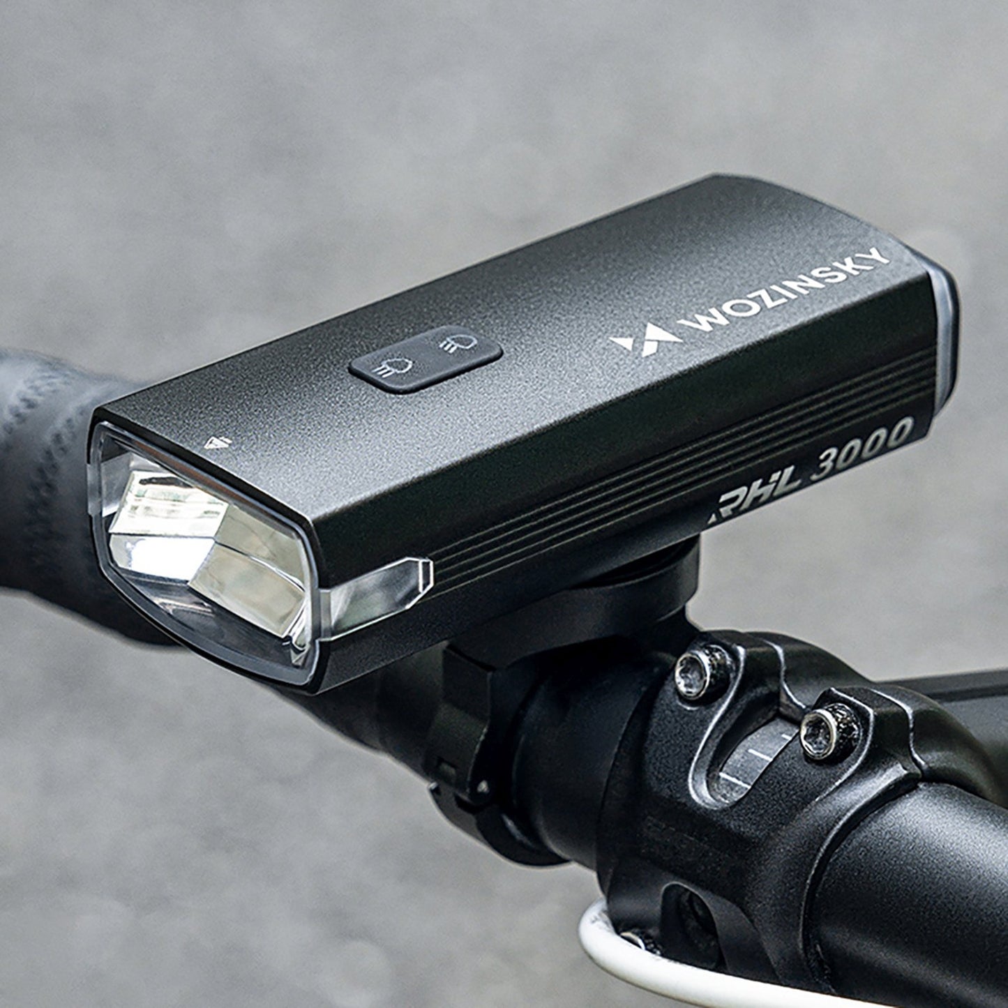 WOZINSKY Front bicycle light with USB-C cable 3000 lm - black – image 8
