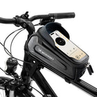 WOZINSKY Armored bicycle pannier bag with phone pocket 1.7 l - black