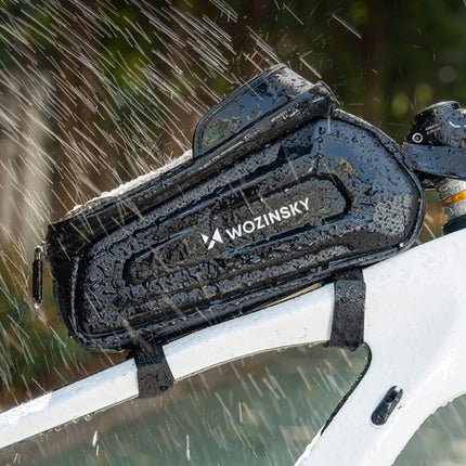 WOZINSKY Armored bicycle pannier bag with phone pocket 1.7 l - black – image 11