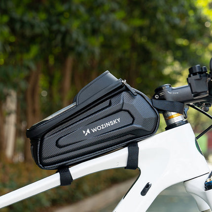 WOZINSKY Armored bicycle pannier bag with phone pocket 1.7 l - black – image 3