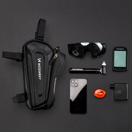 WOZINSKY Armored bicycle pannier bag with phone pocket 1.7 l - black – image 6