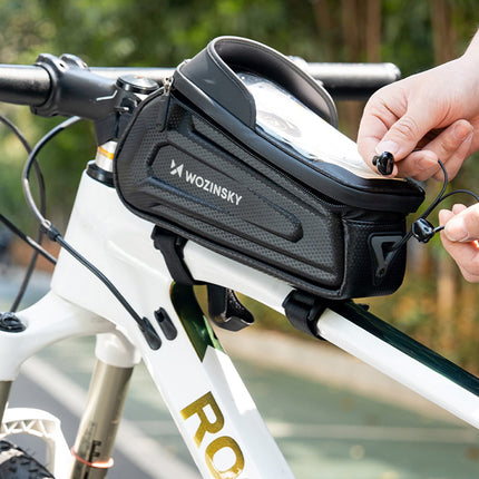 WOZINSKY Armored bicycle pannier bag with phone pocket 1.7 l - black – image 9