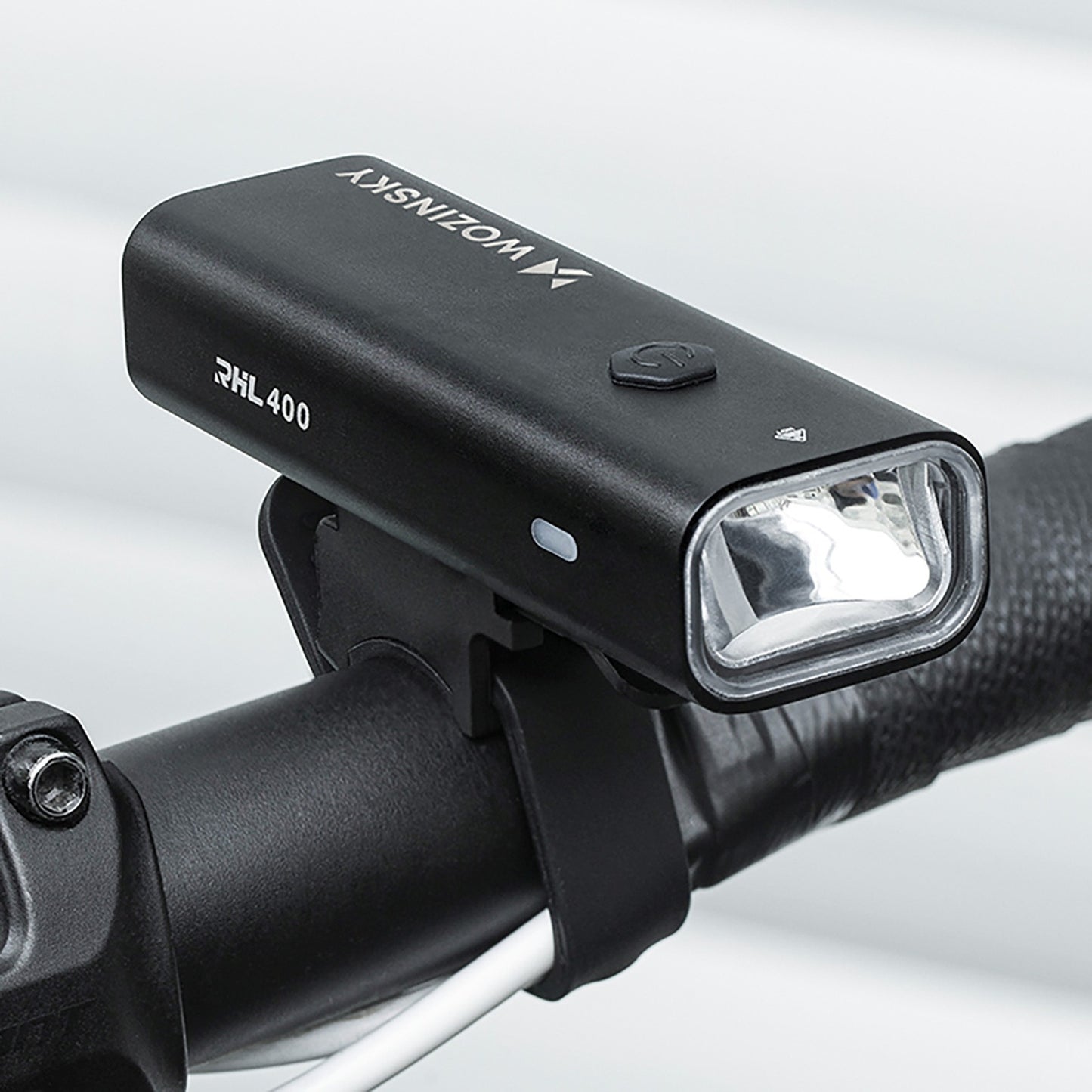 WOZINSKY Set of rechargeable bicycle lights front and rear 400 lm - black – image 9