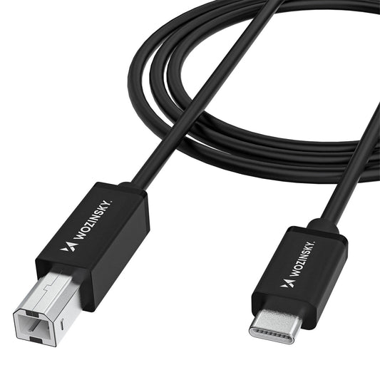 WOZINSKY USB-B - USB-C scanner printer cable 1m - black