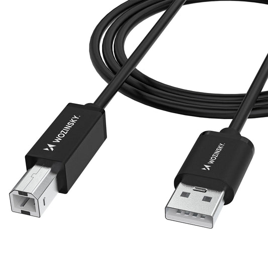 WOZINSKY Cable for printer scanner USB-B - USB-A 480Mb/s 2m - black