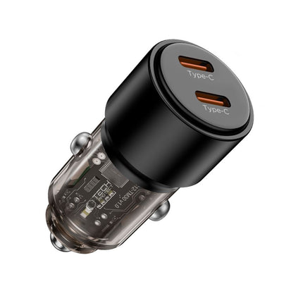 Tech-Protect 2x USB-C PD 100W car charger - black – image 2