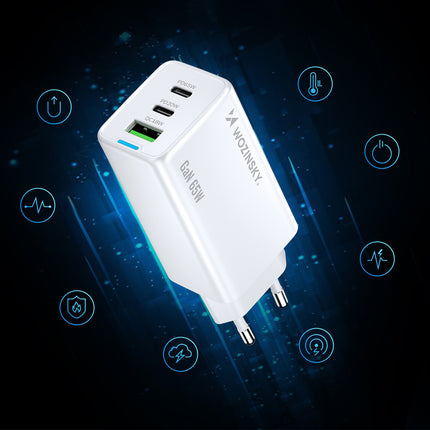 DUDAO GaN 30W USB-A - USB-C wall charger with USB-C cable - white – image 23