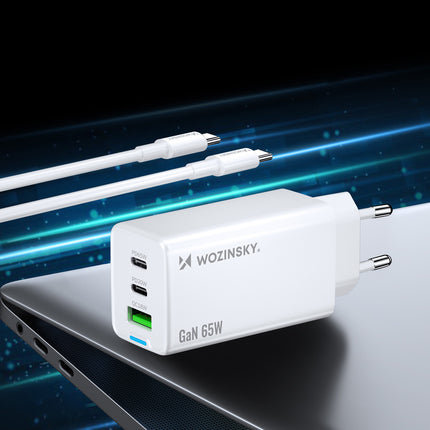 DUDAO GaN 30W USB-A - USB-C wall charger with USB-C cable - white – image 24