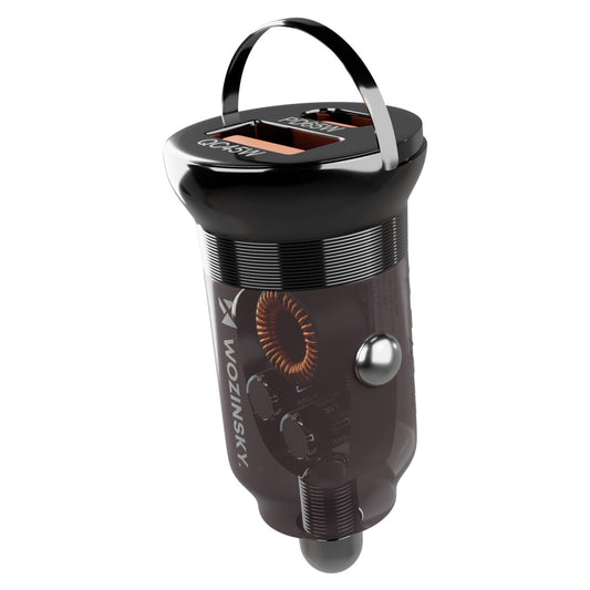 WOZINSKY USB-A USB-C PD QC 65W car charger - black