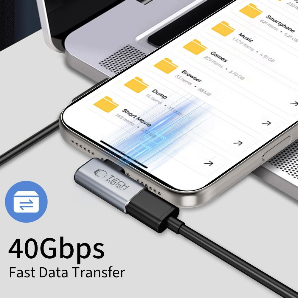 Tech-Protect Angle USB-C adapter - gray – image 3