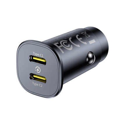 BASEUS 2 x USB-C 30W car charger - black – image 4