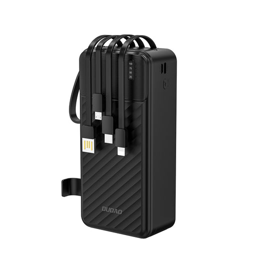 DUDAO Powerbank K11 Max 30000mAh with built-in cables - black