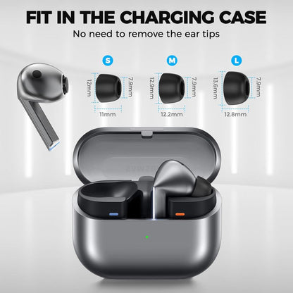 Tech-Protect Covers for Samsung Galaxy Buds 3 Pro headphones in sizes S / M / L black - 3 pcs. – image 3