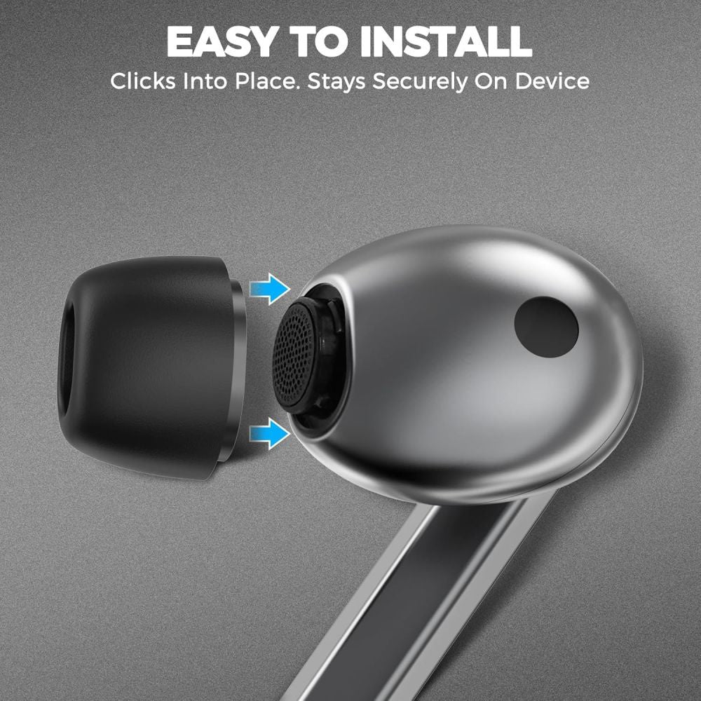 Tech-Protect Covers for Samsung Galaxy Buds 3 Pro headphones in sizes S / M / L black - 3 pcs. – image 4
