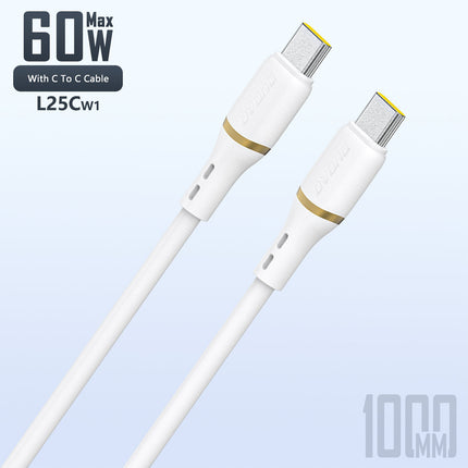PURO USB-C silicone cable 60W 1.5m - white – image 3