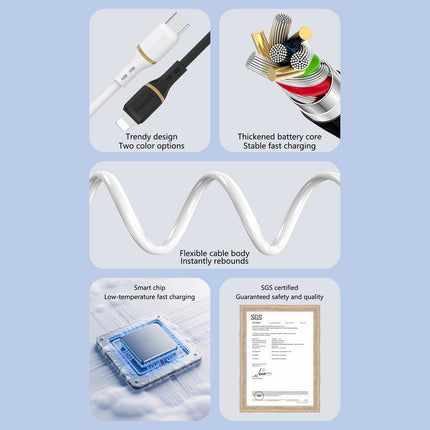 PURO USB-C silicone cable 60W 1.5m - white – image 13