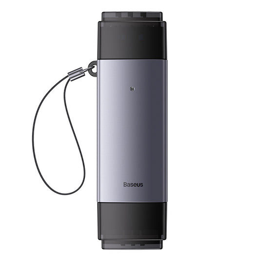 BASEUS SD TF USB-A USB-C memory card reader - gray