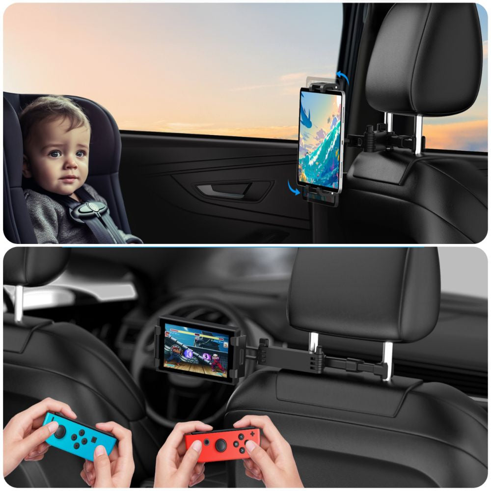 Tech-Protect Telescopic car smartphone holder for headrest V1 - black – image 8